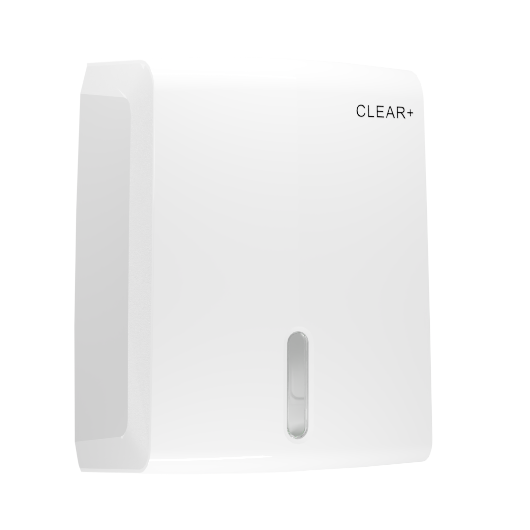 Clear+ folded towel dispenser white