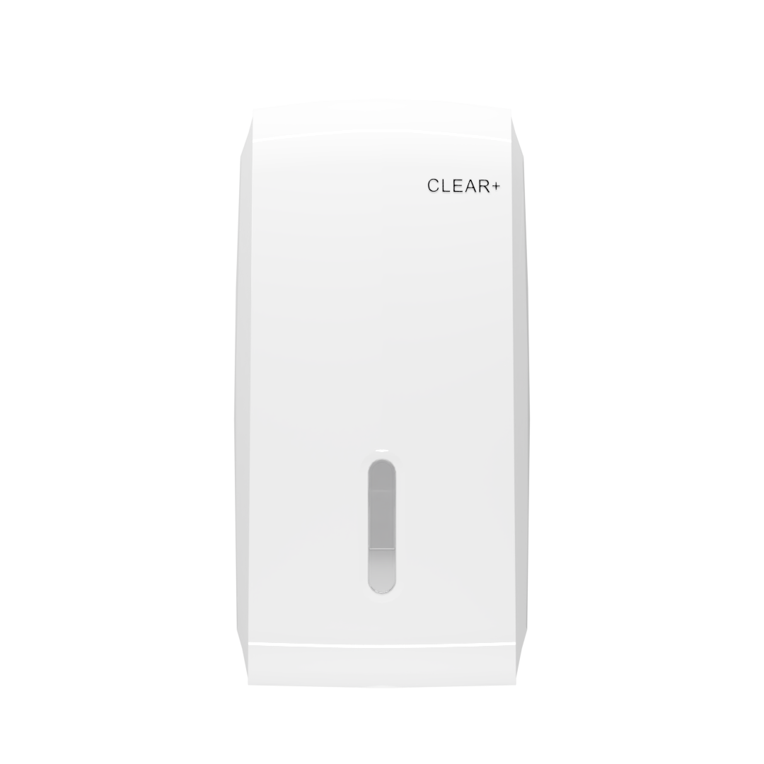 Clear+ single-sheet toilet paper dispenser