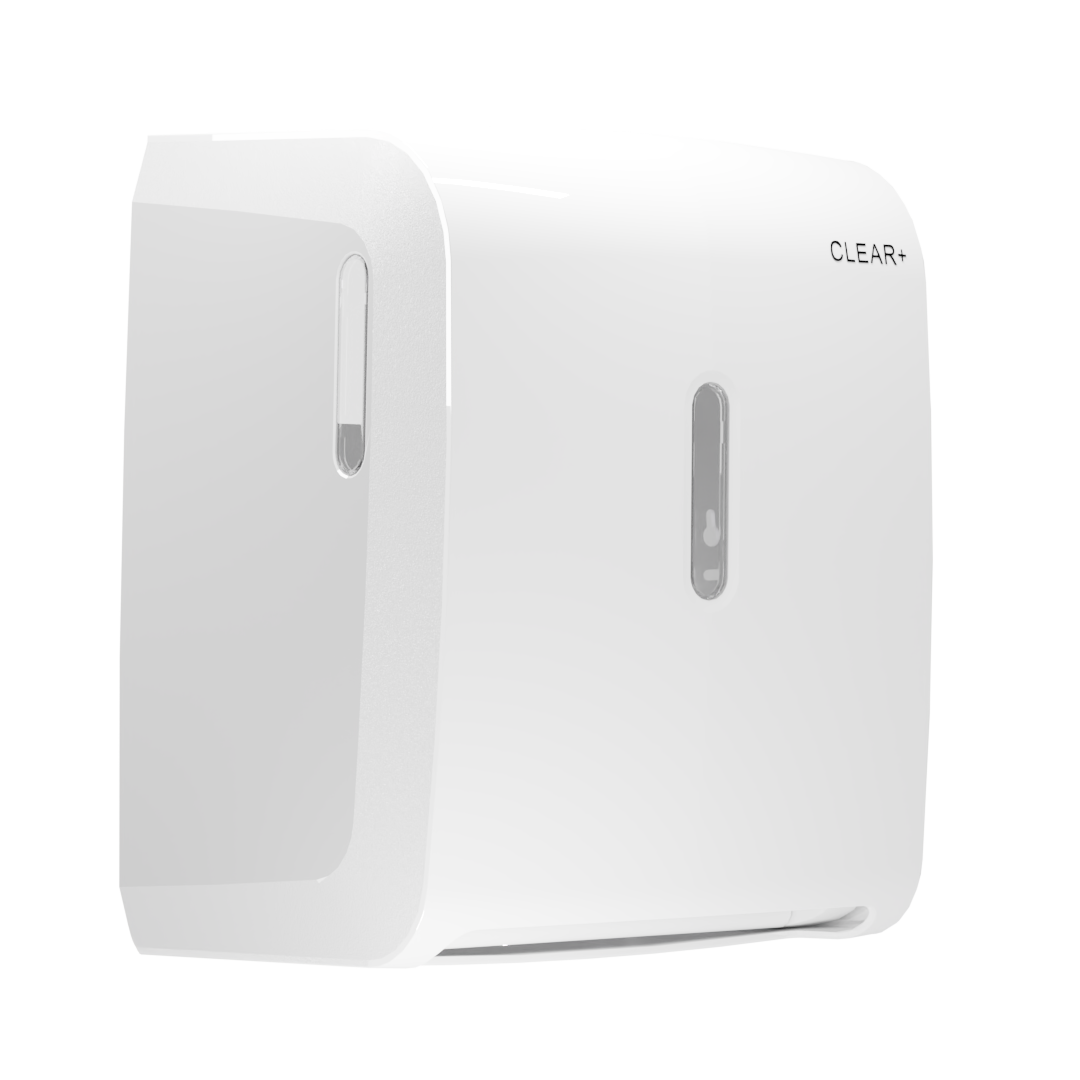 Clear+ towel roll dispenser white