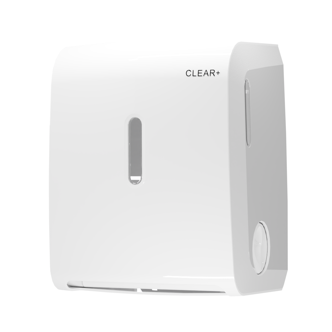 Clear+ towel roll dispenser white