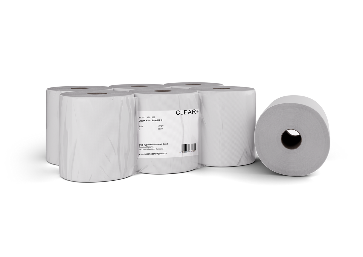 Clear+ Towel Rolls 2-ply 220 m, 6 Rolls