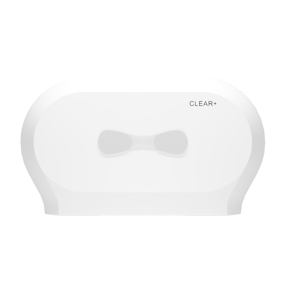 Clear+ Midi toilet paper dispenser white