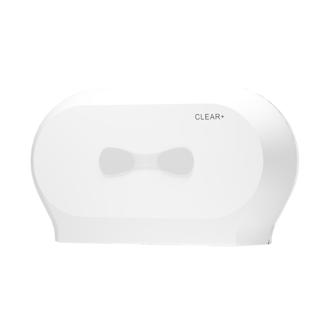 Clear+ Midi toilet paper dispenser white