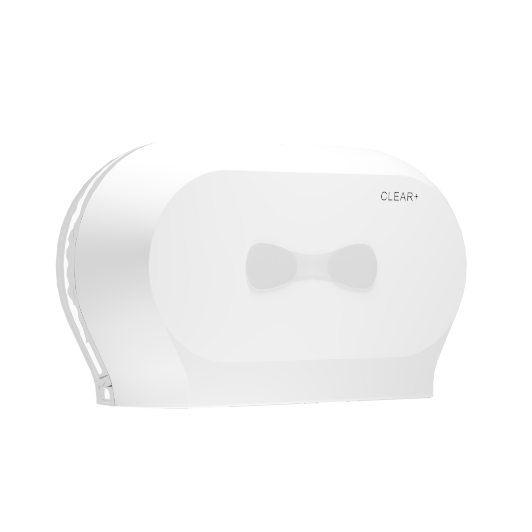 Clear+ Midi toilet paper dispenser white
