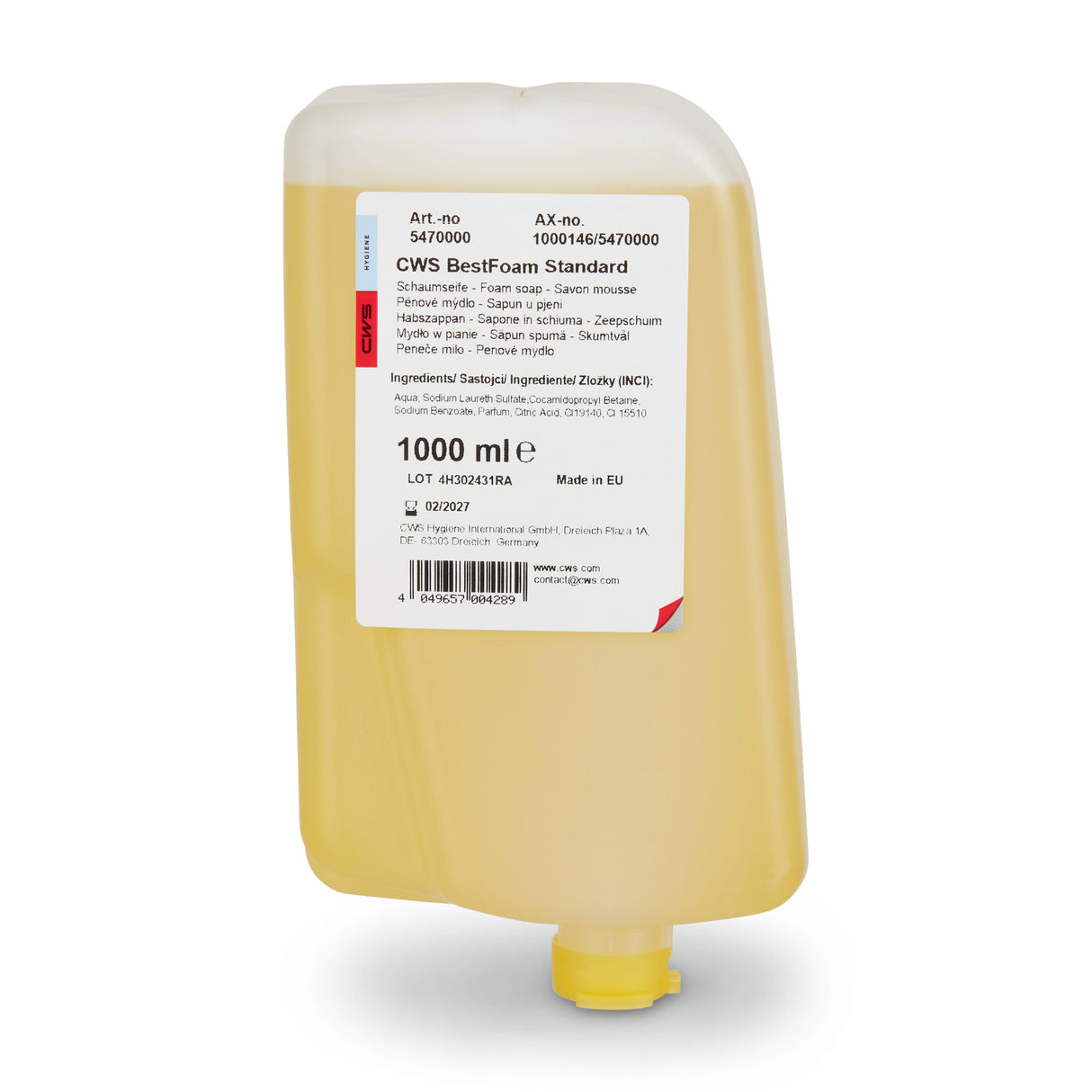 CWS ParadiseLine soap foam Best Foam Standard 12-pack, 1000 ml.