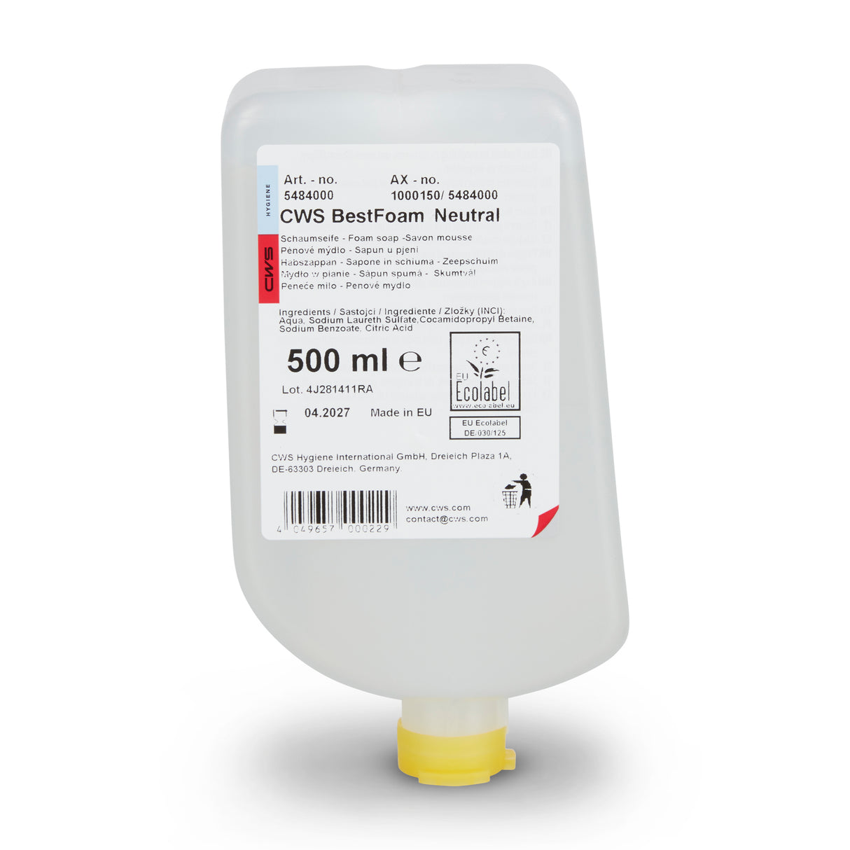 CWS ParadiseLine soap foam Best Foam Neutral pack of 12, 500 ml.