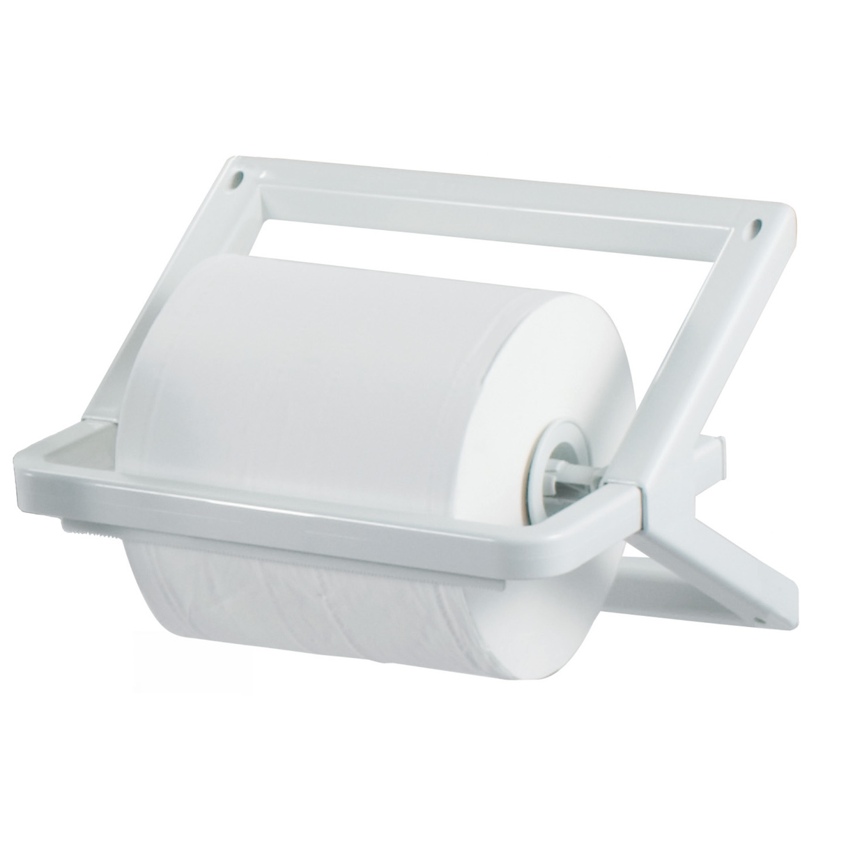 Clear+ Industrial Roll Paper Dispenser Wall or Table Mounted White